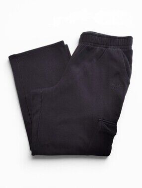 Reebok Black Straight To The Core Cargo Fleece Sweatpants Womens Size XL